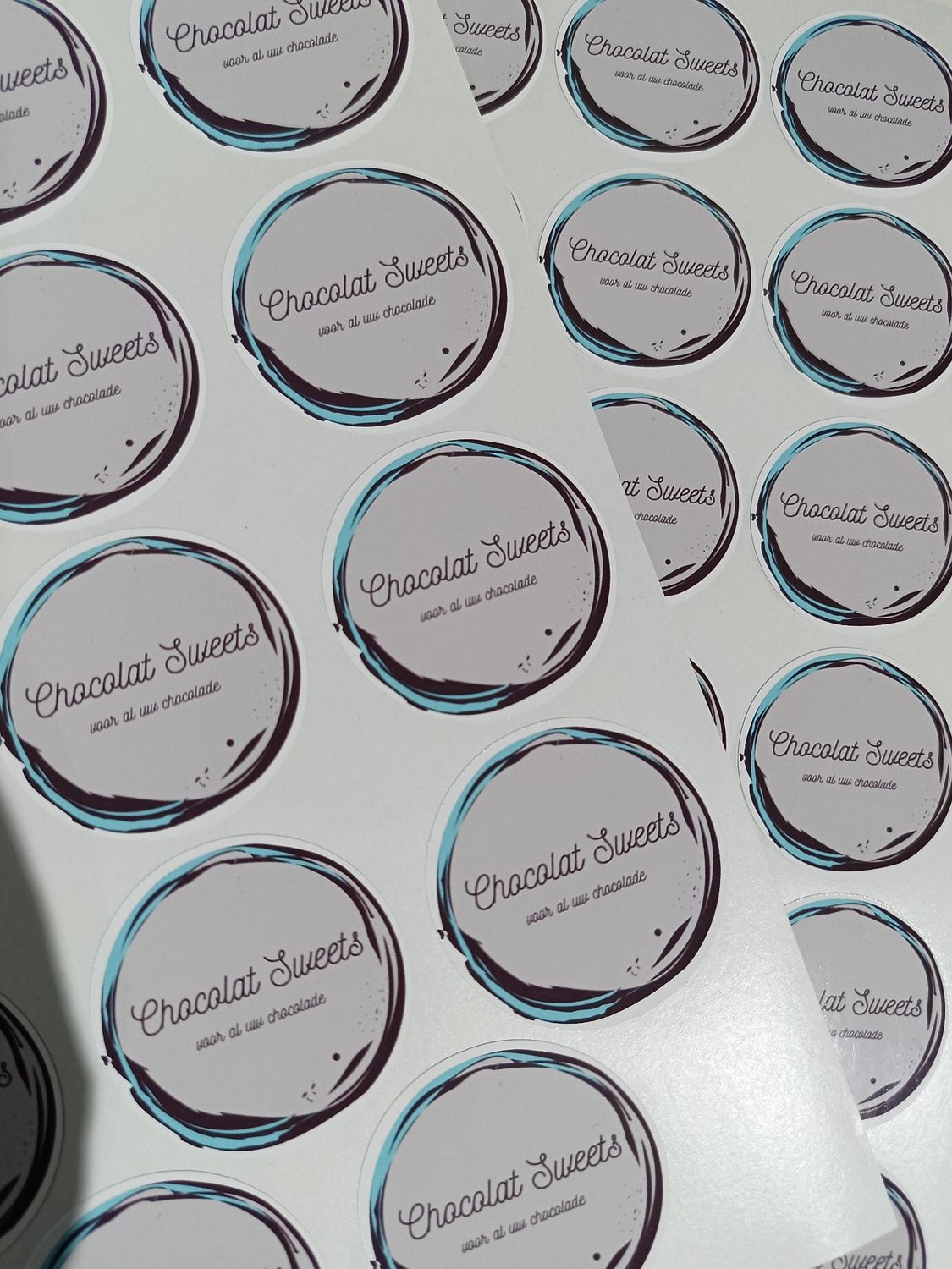 Glossy logo stickers