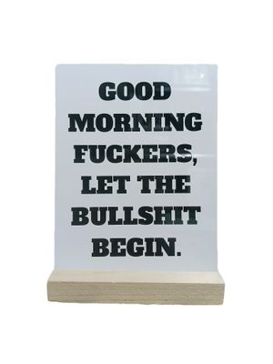 Tekstbord good morning