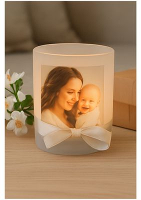 Waxinelichtje met eigen foto
