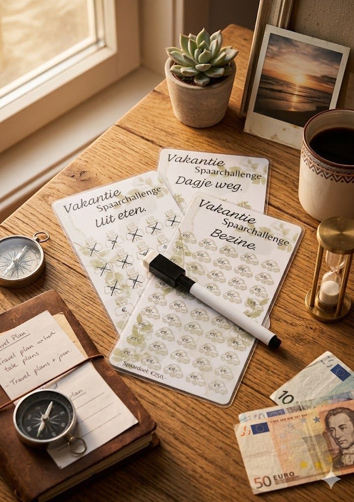 Vakantie Spaarchallenge A6 – Leuk Sparen voor je Reis Vakantie Spaarchallenge A6 – Leuk Sparen voor je Reis