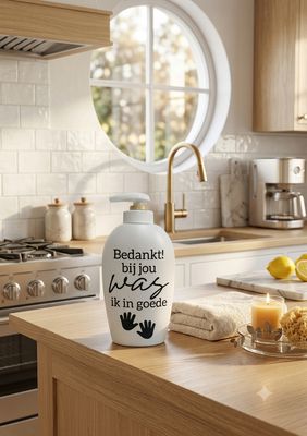 Zeeppompje “Bij jou was ik in goede handen” – Cadeau Juf / Meester (250ml)