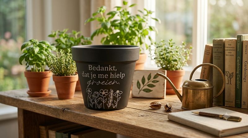 Bloempot met bloemzaad – Bedankje juf of meester | Origineel afscheidscadeau
