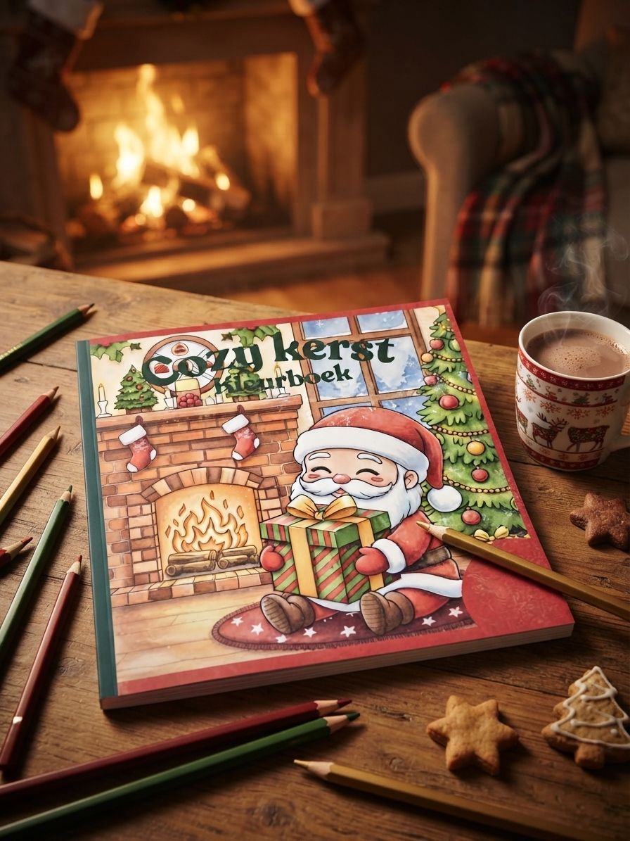 Cozy kerst kleurboek - sfeervol en handgebonden
