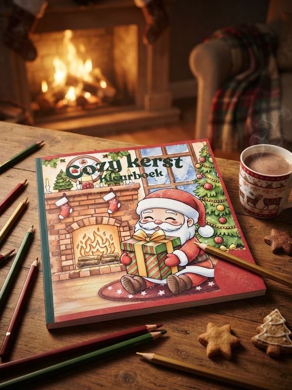 Cozy kerst kleurboek - sfeervol en handgebonden