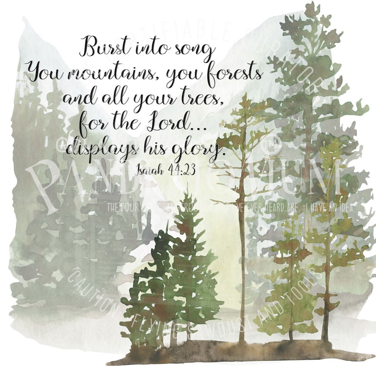 Isaiah 44:23 The Forest Displays His Glory