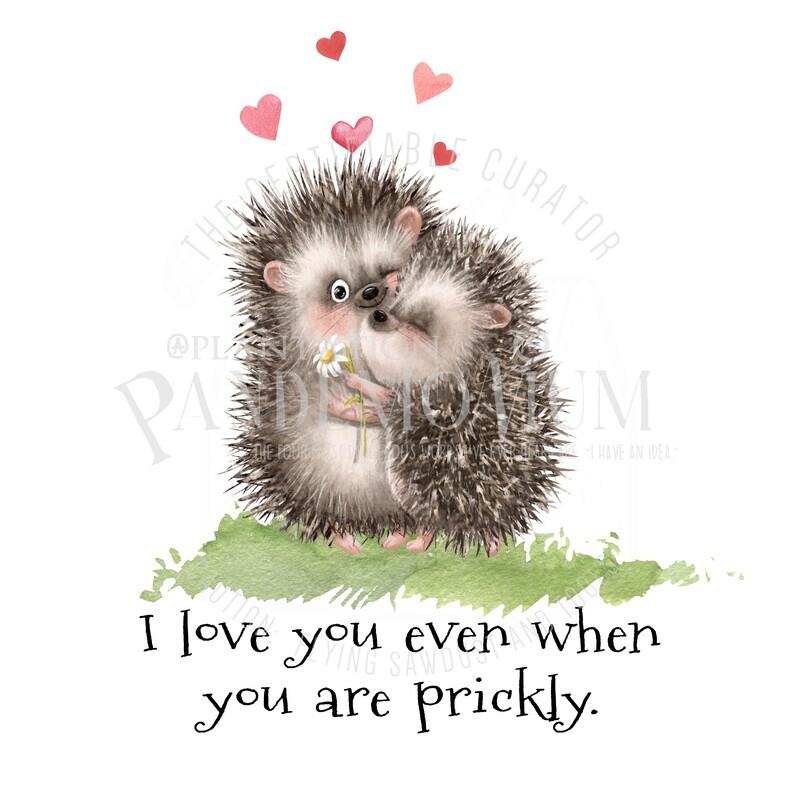 Hedgehog Valentine Wall Art for Kids or Adults