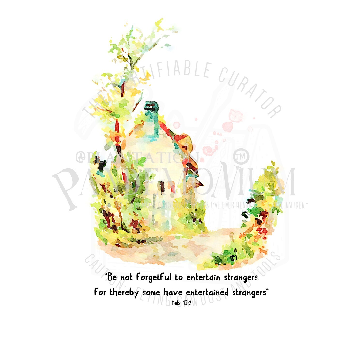 Watercolor Cottage Glycee Print