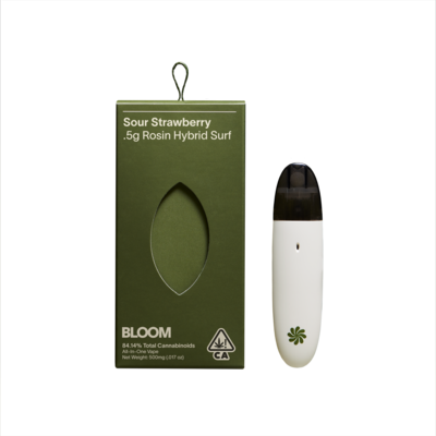 The Bloom Brand
Rosin Surf Disposable Vape | Rosin | 0.5g | H | Sour Strawberry