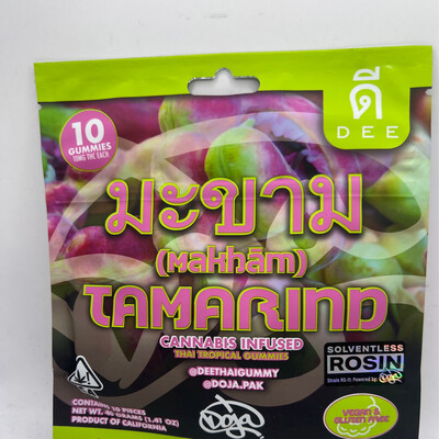 Natura
Dee Thai x Doja - Tropical Thai Rosin Gummies - Tamarind 100Mg