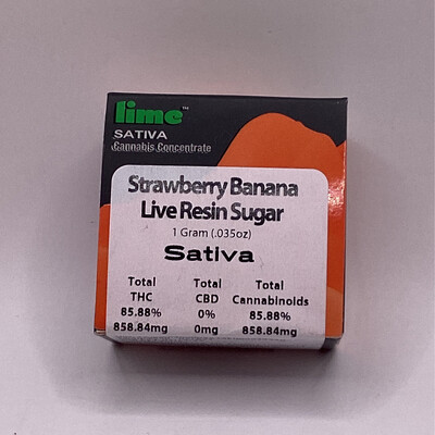 Lime Lime - Sativa- 1G Strawberry Banana Live Resin