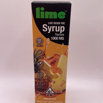Lime - 1000mg Live Resin Infused THC Syrup Tincture - Pineapple