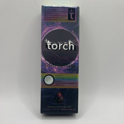 Torch-Cereal Milk - 1G Live Resin Diamonds Disposable -Hybrid