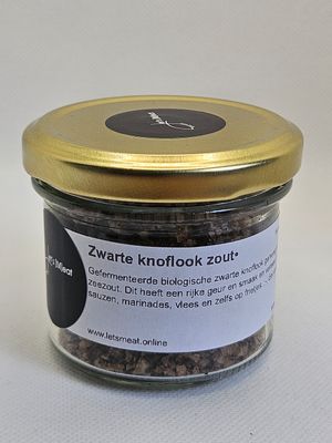 Zwarte knoflook zout