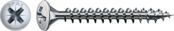 SPAX - Universalschraube, Vollgewinde, Linsensenkkopf, Kreuzschlitz Z, 4CUT, Vernickelt, 3 x 25 mm, 50 Stück