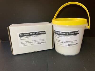 Liquid Silicone Rubber Mould Making Kit - Uses 3% hardener mix. Kits: -500gm, 1kg,  2kg,  5kg, 10kg, 20kg  (Hardness 10A) (Condensation Type)