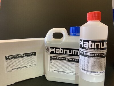 Platinum - Low Bubble Epoxy - 2:1 - clear, for general purpose