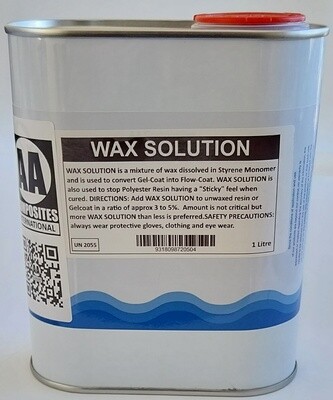 Wax Solution - (used to convert Gel-Coat into Flow Coat)