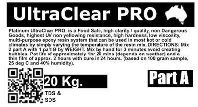 Platinum UltraClear PRO. A superior epoxy resin for casting or coating. From microns thin to 30mm thick