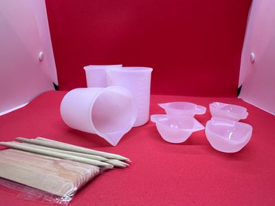 Small silicon cup/mixing set