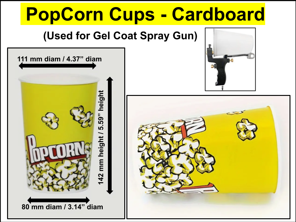 Popcorn Cups for Gel Coat spray gun
