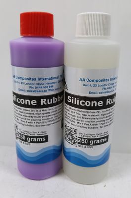 Silicone Rubber (Purple) quick set - Mould Making - 1:1 by weight, Shure 20 hardness. Non Toxic, No Bubbles, Non Odour, No VOC&#39;s, BPA Free.