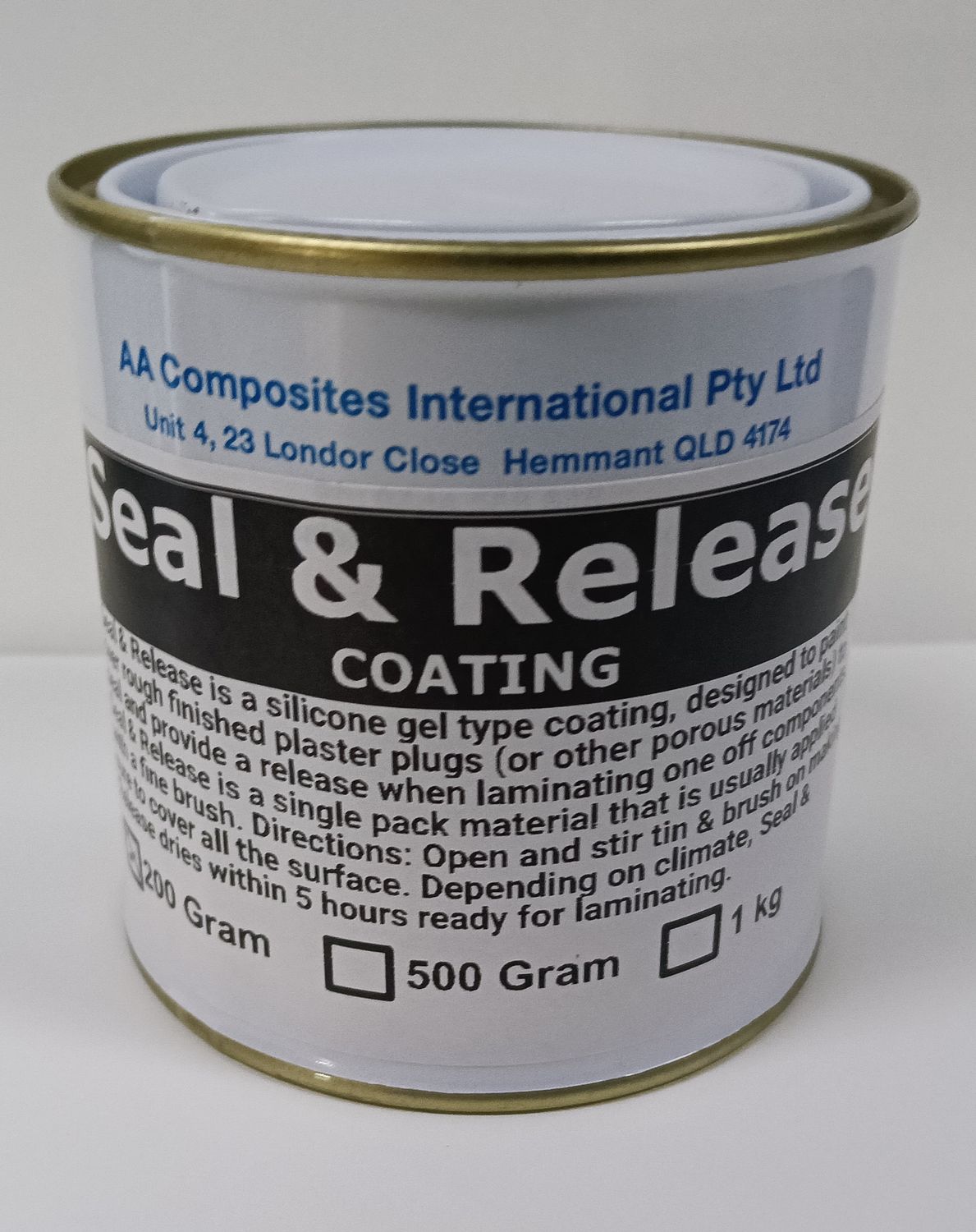 Seal &amp; Release. Paint on gel coating to seal porous plugs and release coating.