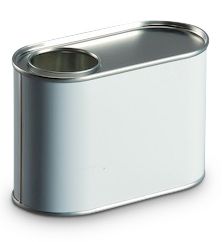 Empty Metal Flask Micro Drum including plastic screw type pourer - various sizes