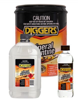 Mineral Turpentine solvent is commonly used for thinning oil-based paints and cleaning paint brushes