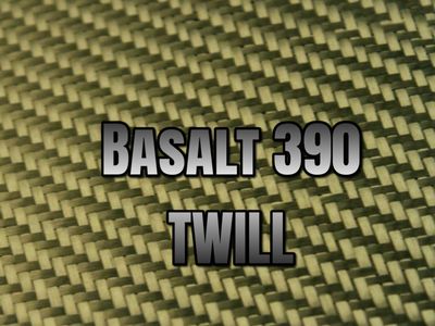 Basalt - Twill 390g,  (twice as strong as steel and only 1/4 the weight) - 1 metre width