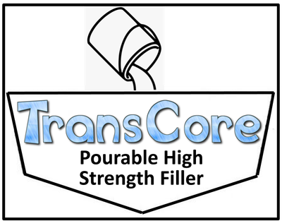 TransCore (LITE) and TransCore (FIRE RESISTANT)- Pourable, Light weight, High Strength gap Filler - Great for core replacement in boats, RV or Truck mouldings. Replaces traditional core material. TransCore (LITE) and TransCore (FIRE RESISTANT)- Pourable, Light weight, High Strength gap Filler - Great for core replacement in boats, RV or Truck mouldings. Replaces traditional core material.