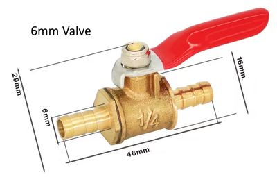 Infusion Valve - male/male - 6mm and 8mm