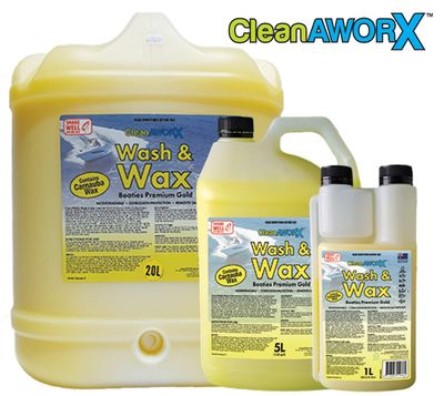 (Cleanaworx) Boat Wash &amp; Wax Boaties Premium Gold