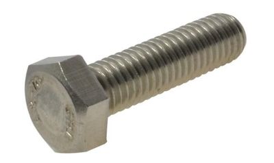 M10 x 1.50p x 100mm Full Thread Metric Coarse Hex Set Screw / Hex Bolt A2-70 Stainless G304 DIN 933- 44 off