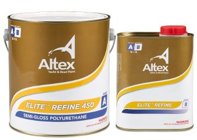 Altex Elite Refine 450 Semi-Gloss Polyurethane is a specialised marine finish coat.