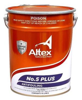 Altex No.5 PLUS Antifouling multi-season effective fouling protection. Used on yachts, tenders, dinghies, trailer yachts and power boats