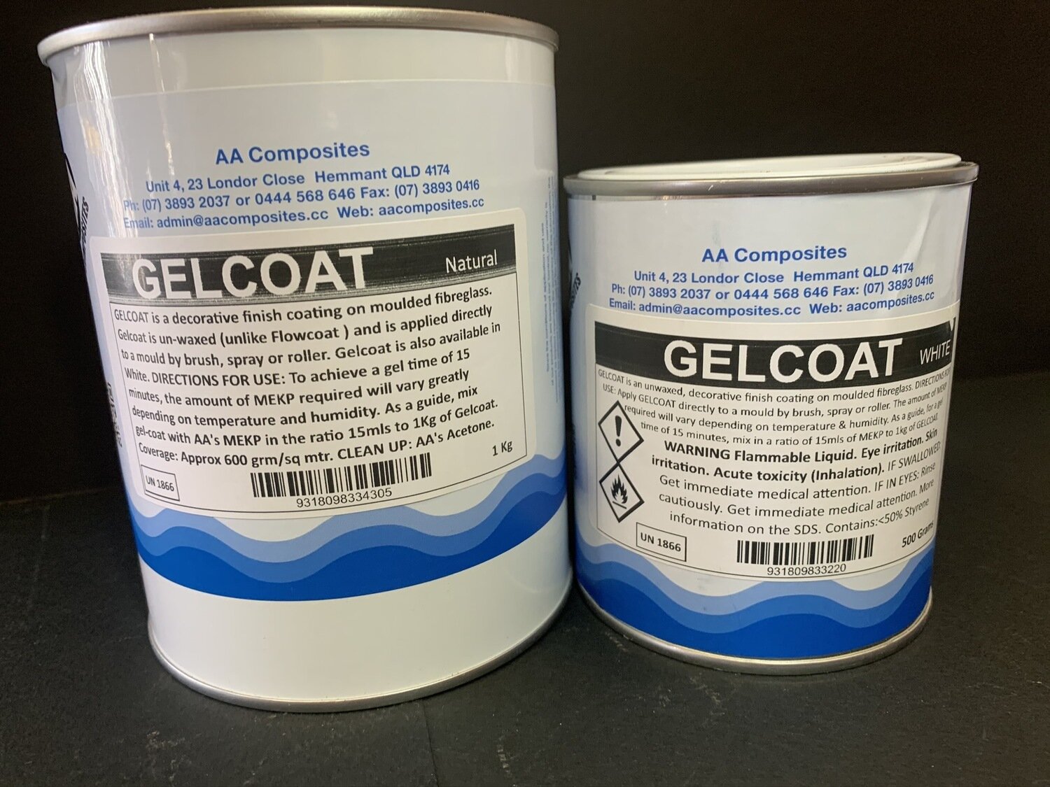 Gelcoat - White or Natural (polyester resin based)