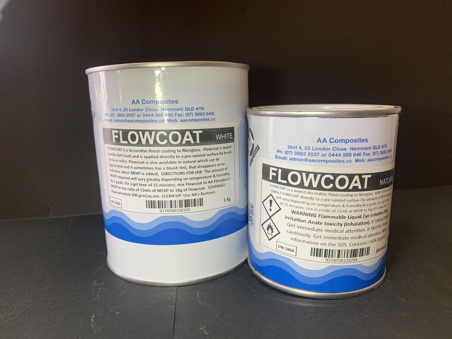 FlowCoat - White or Natural (polyester resin based)
