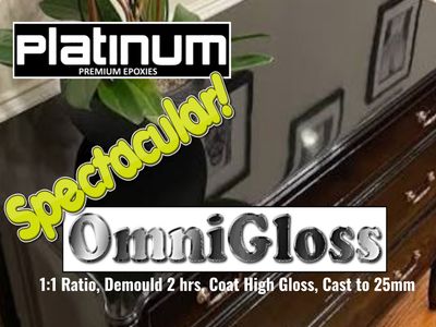 Spectacular OmniGloss Epoxy 1:1 ratio - 45min working, Demould 2 hrs*