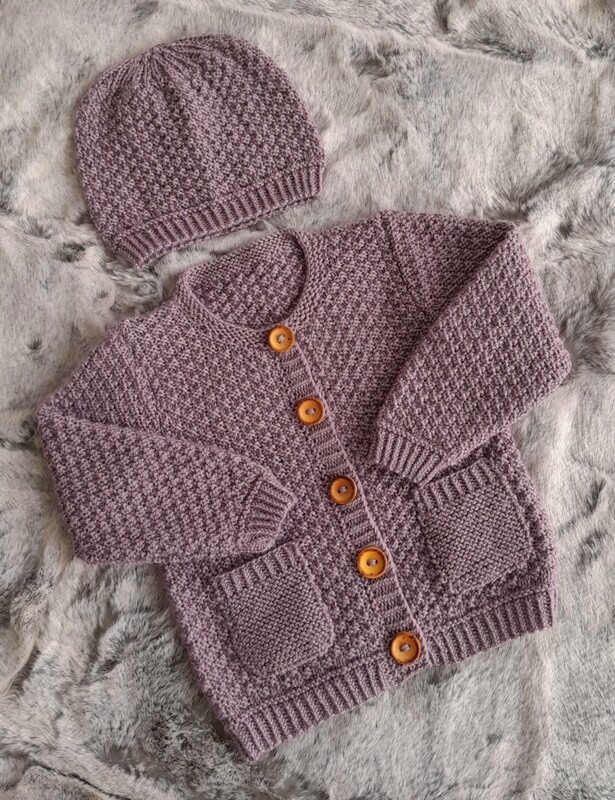 Taylor Cardigan &amp; Hat 3-6mths 
