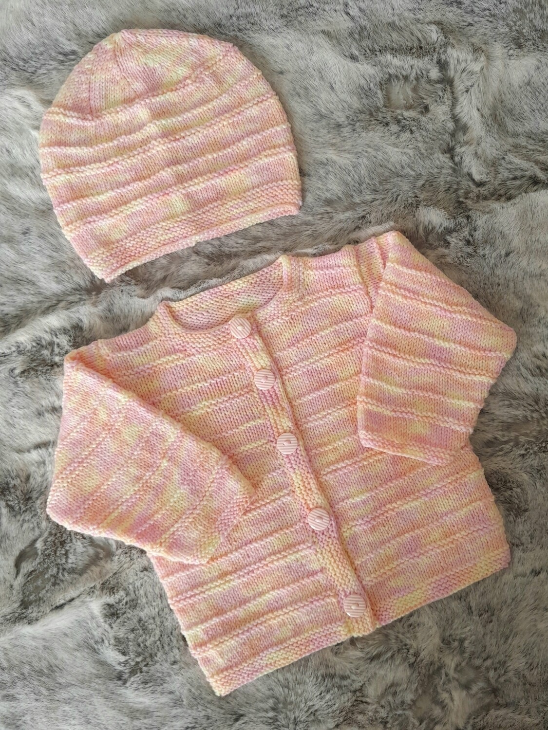 Eva Cardigan &amp; Hat 3-6mths 