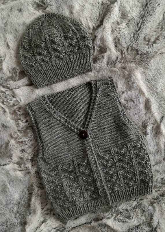 Piper Vest &amp; Hat 3-6mths 