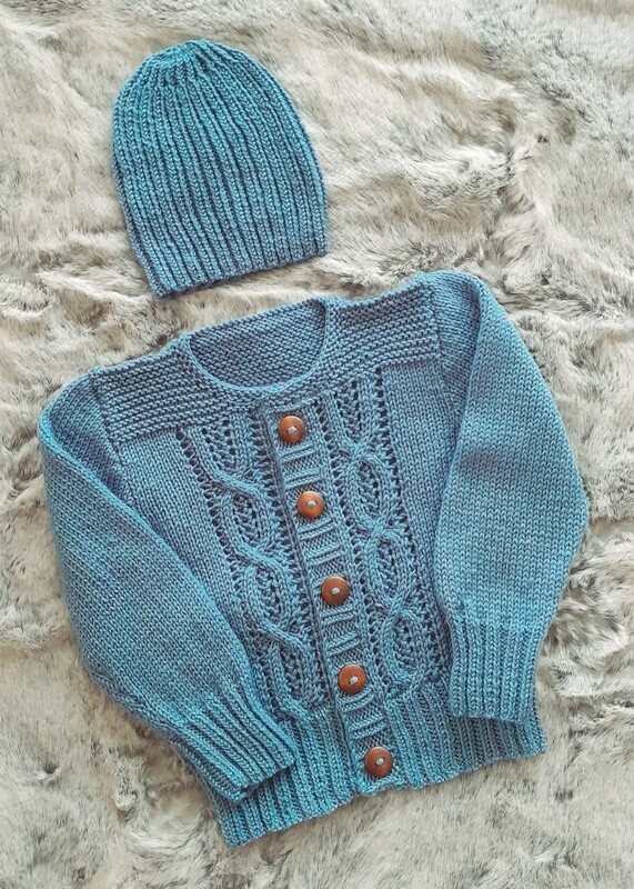 Jasper cardigan &amp; hat 3mths