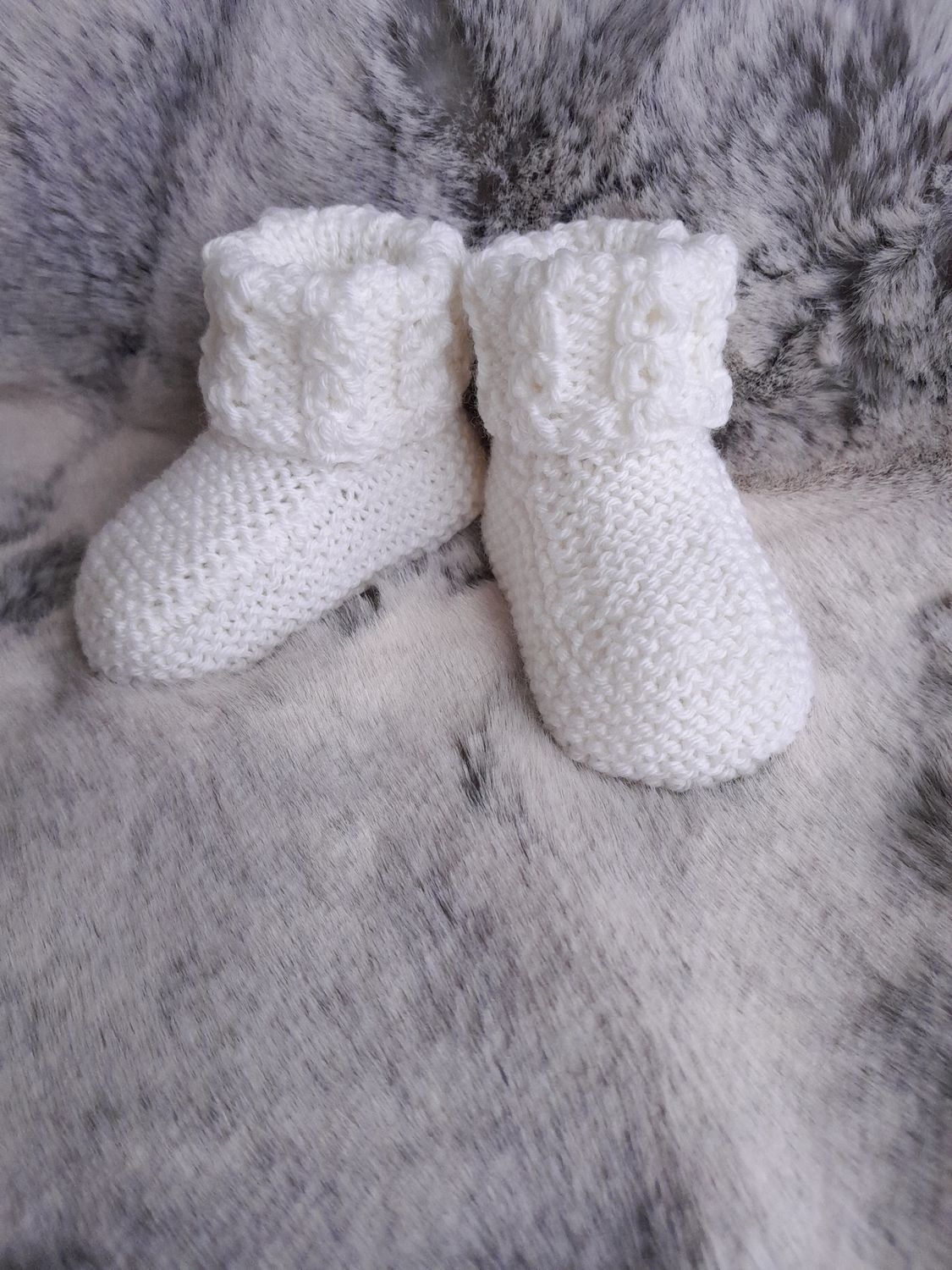 Cable Booties 0-3mths 