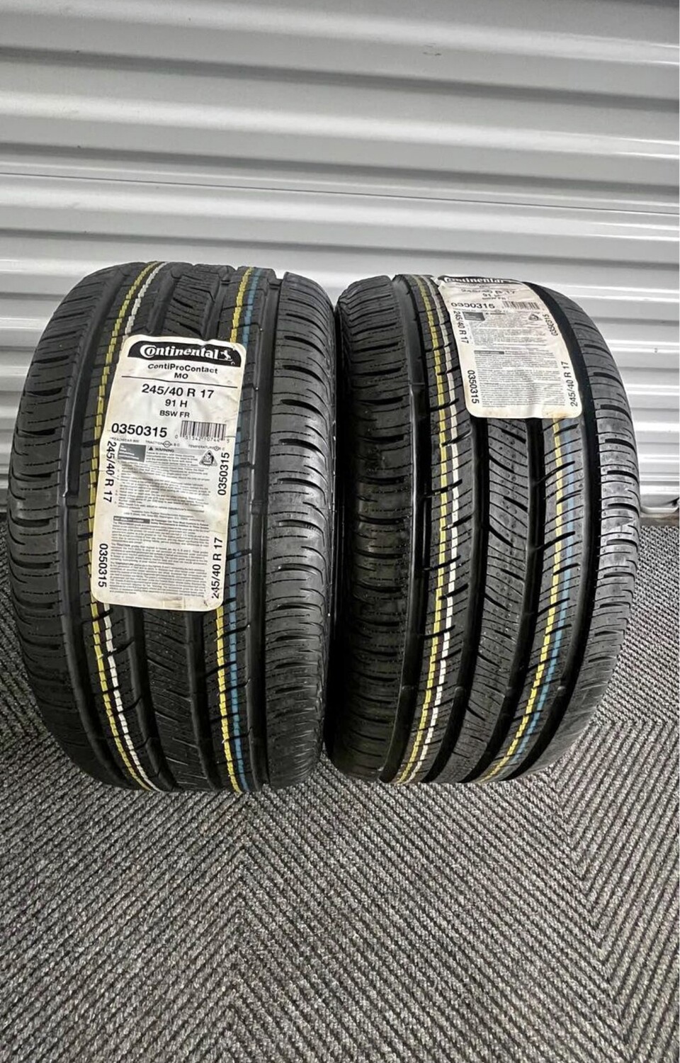 245/40r17 Continental Procontact Pair of 2 Tires