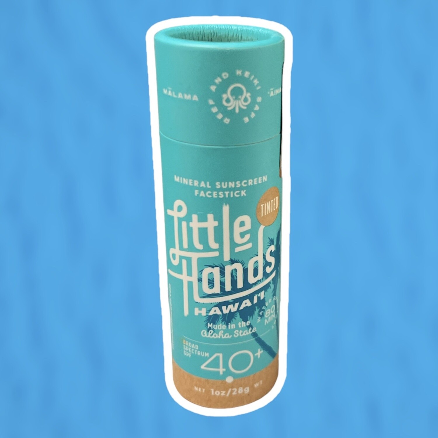 Little Hands Hawaii Reef Safe Mineral Sunscreen - 1 oz Facestick, Color: Light Neutral