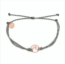 Pura Vida Wave Bracelet, Design: Rose Gold Wave (gray)
