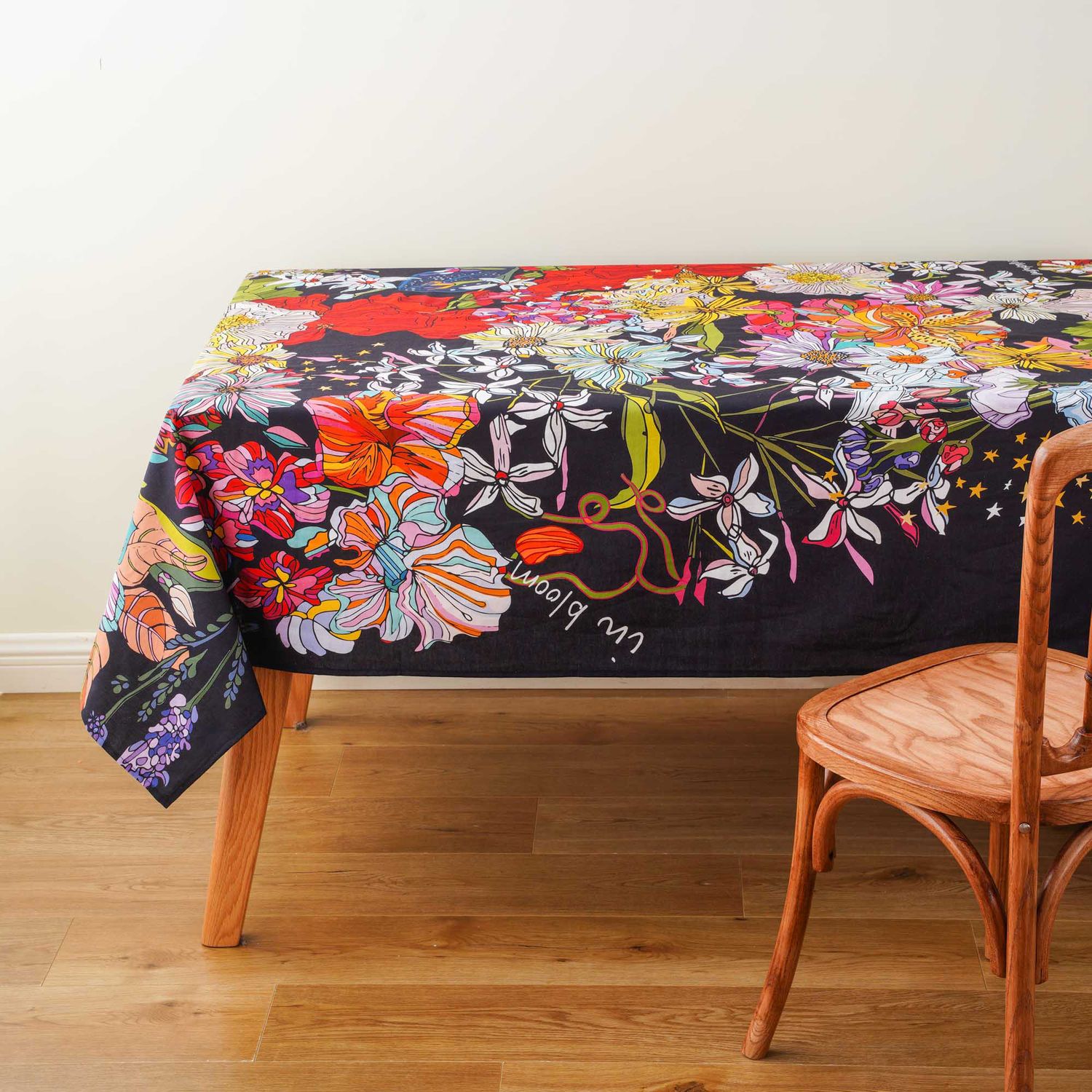 'In Bloom - Midnight' tablecloth