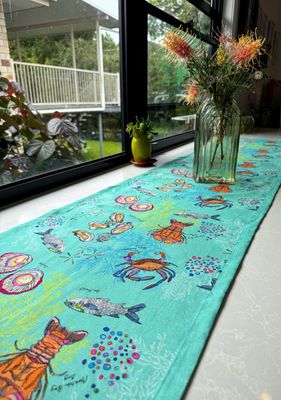 'Le Fishy' table runner