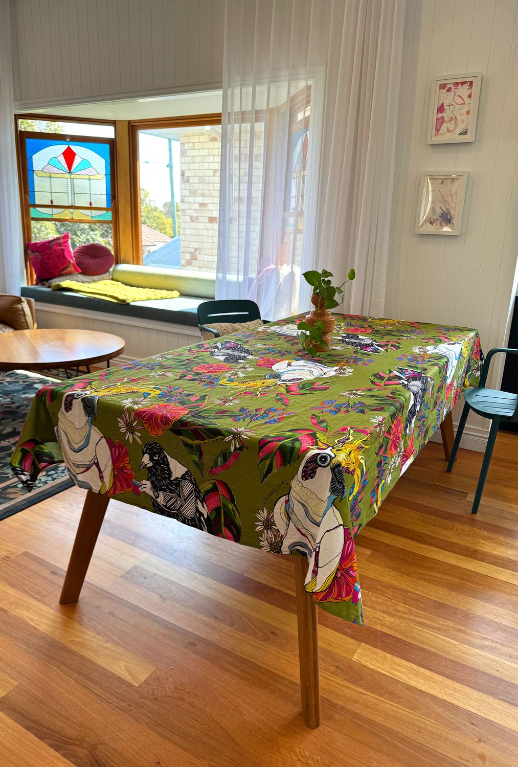 'Native Birds' tablecloth