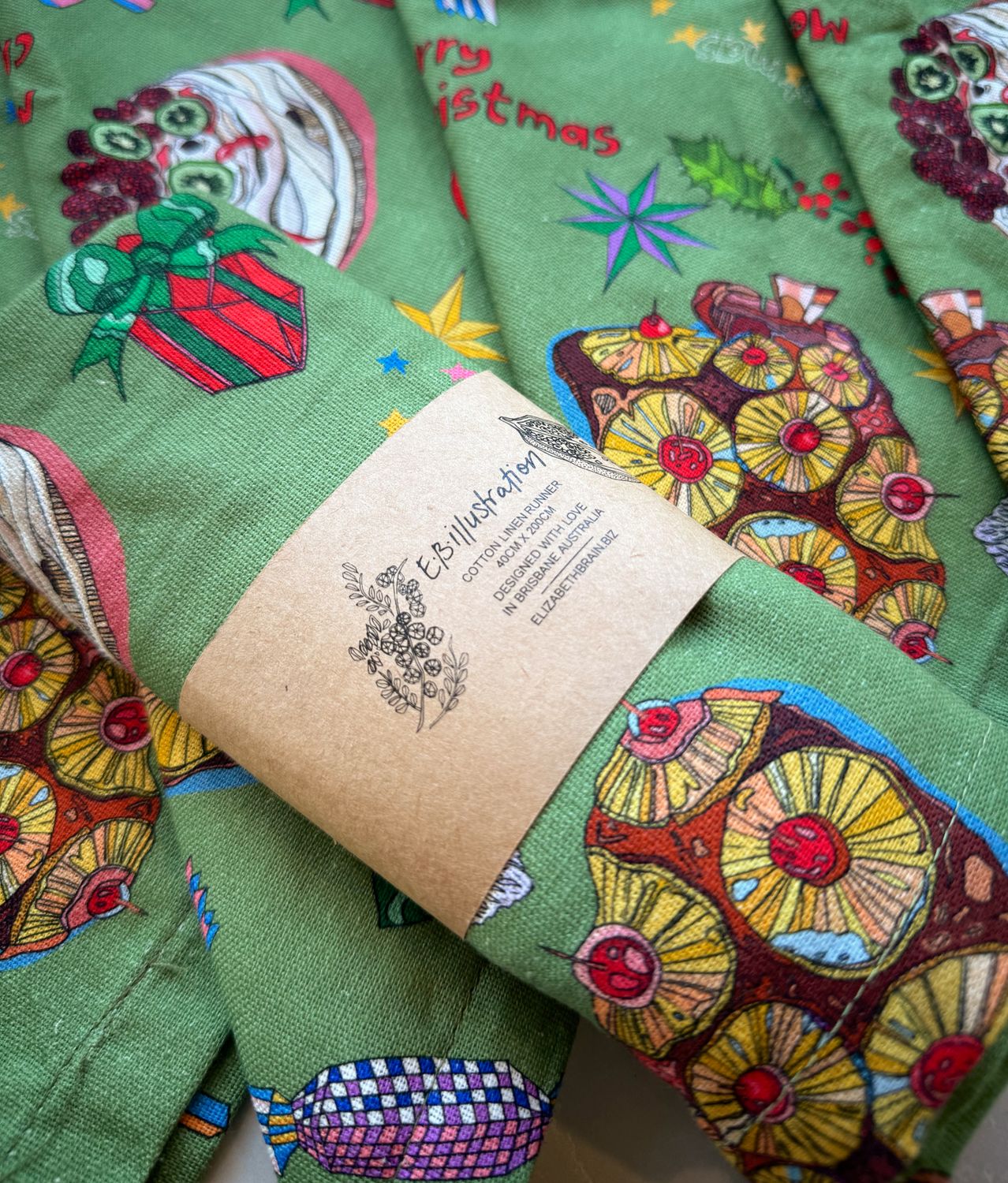 Merry Christmas table runner